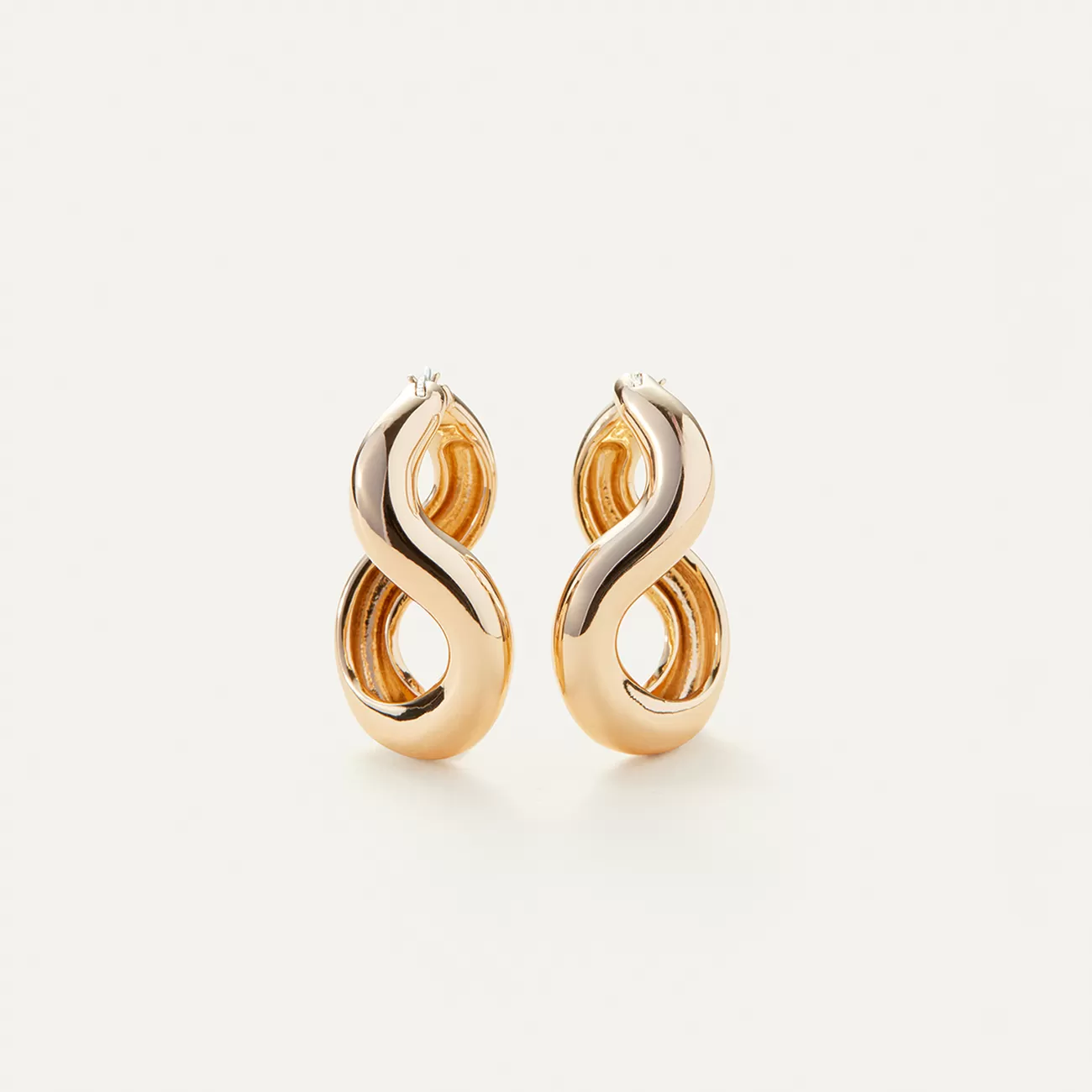 14K Gold Curvy Gala Hoop Earrings