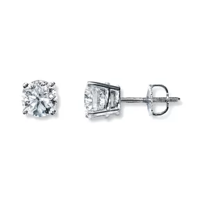 14k Lab Grown Diamond Solitaire Stud Earrings