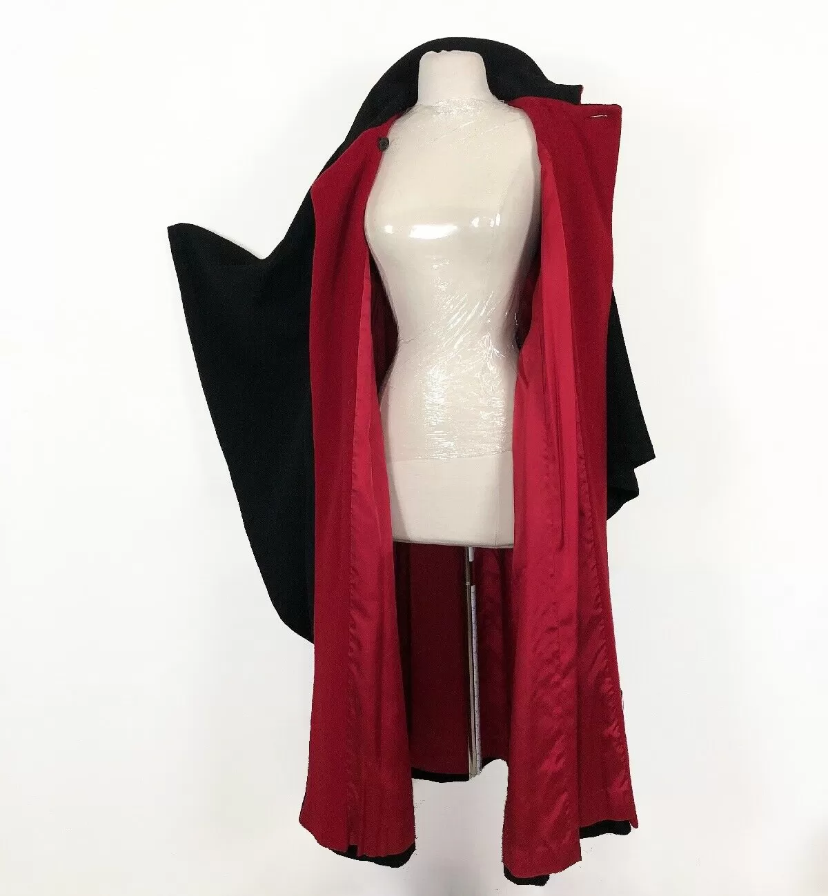 1960s Black Wool Cape