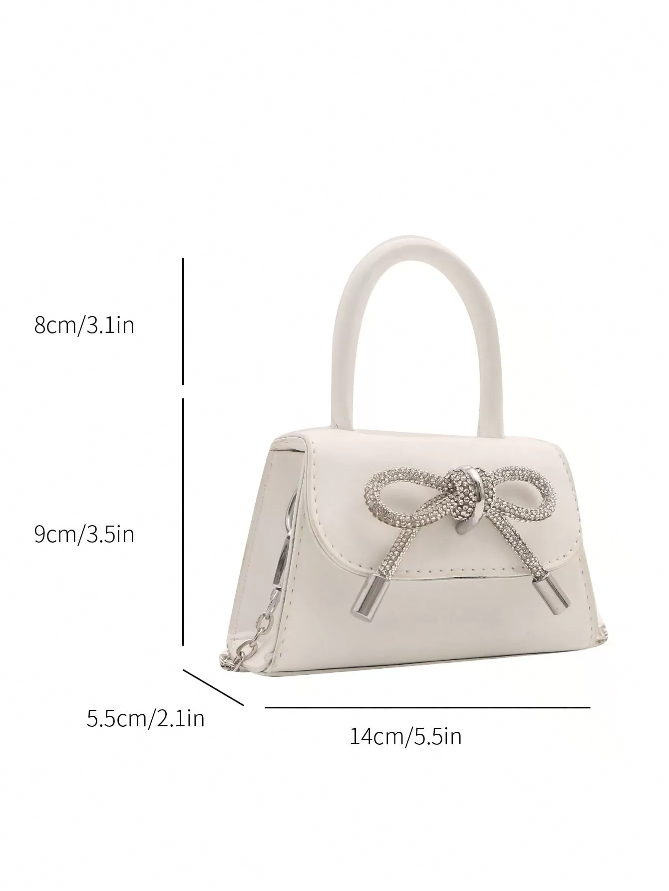 1pc Fashion Butterfly Decorated Mini Crossbody Bag With Flap And Chain Strap