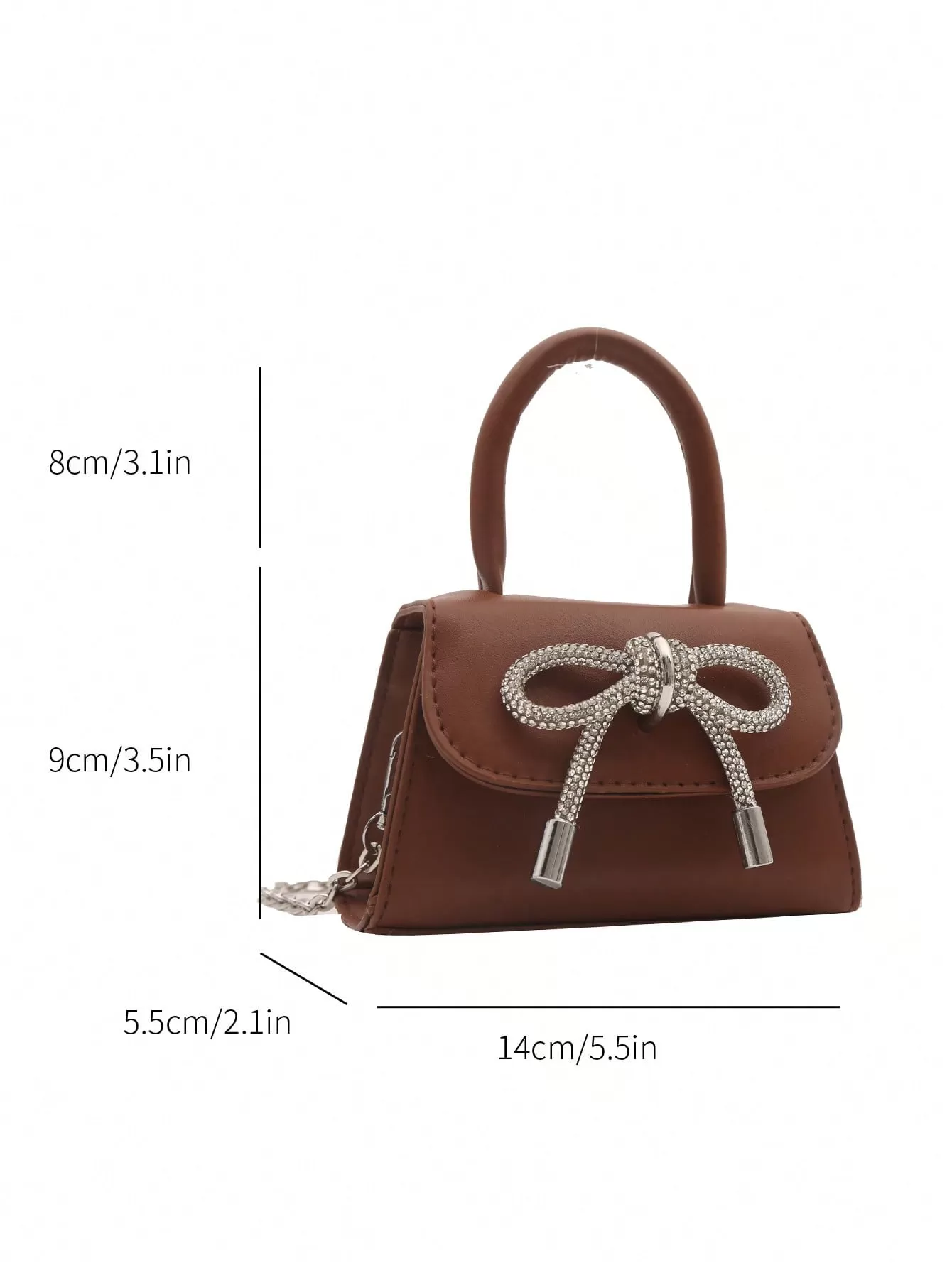 1pc Fashion Butterfly Decorated Mini Crossbody Bag With Flap And Chain Strap