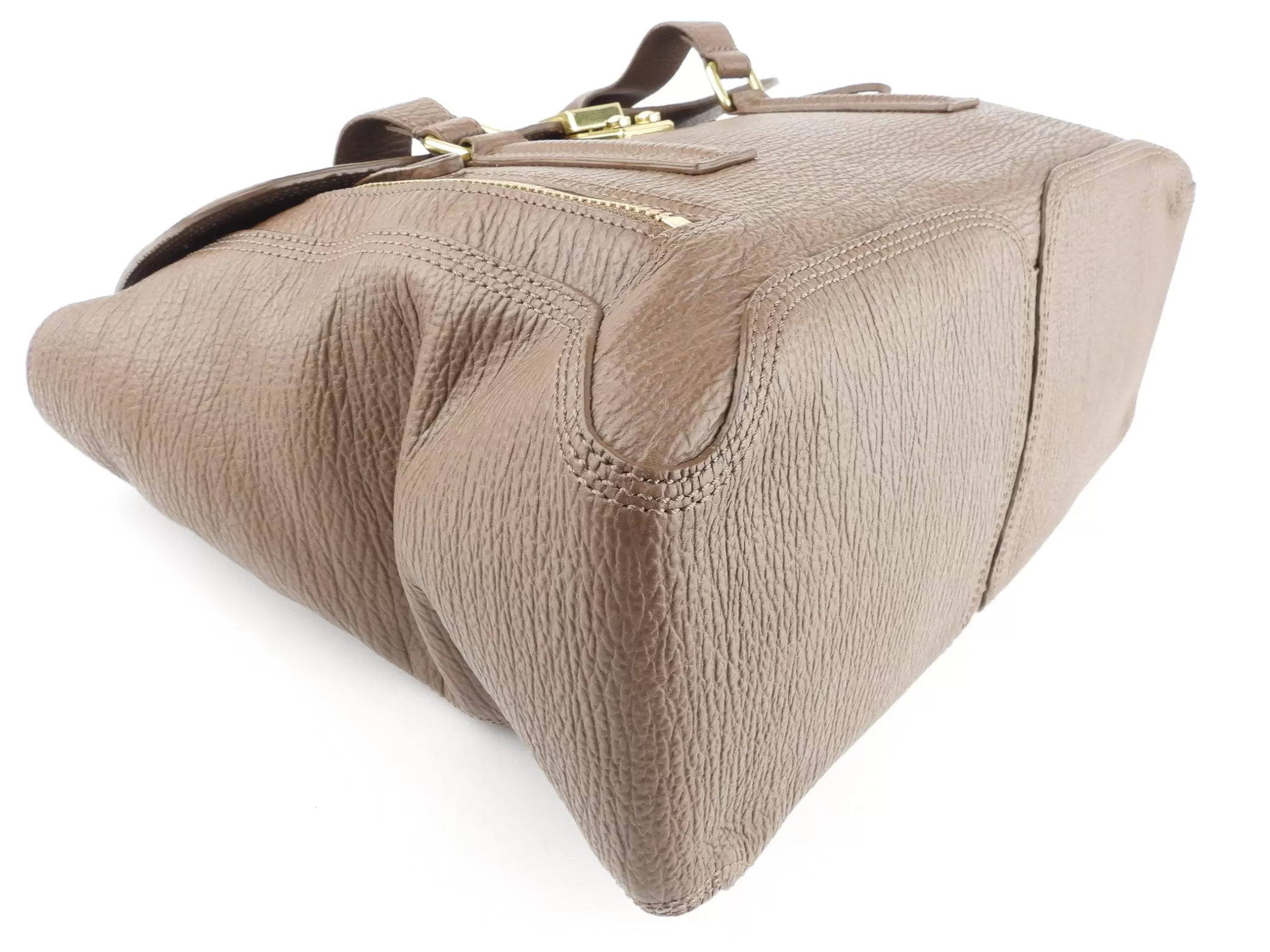 3.1 Philip Lim Taupe Grained Leather Pashli Two Way Satchel Bag