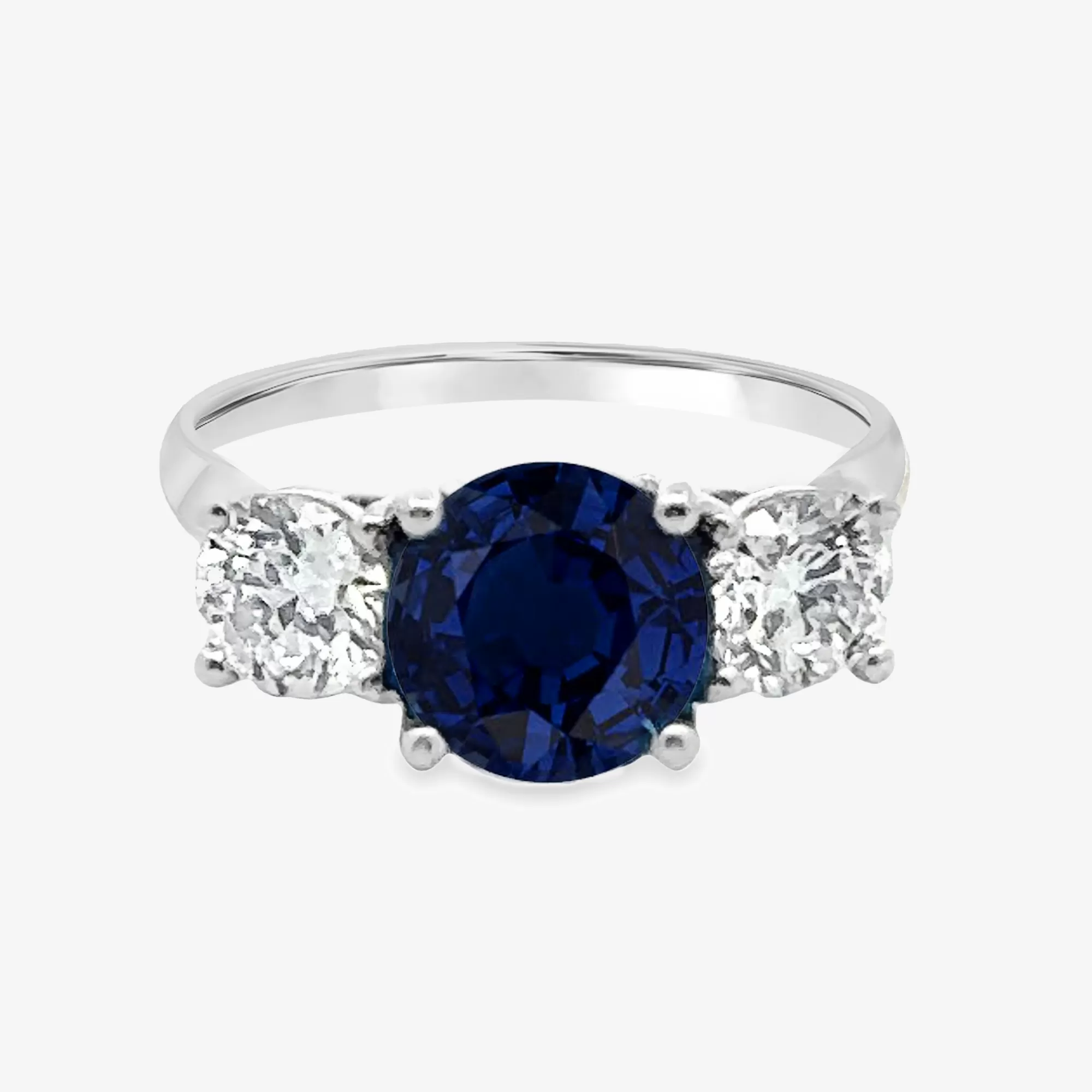 3.12CT Blue Sapphire & Diamond Ring