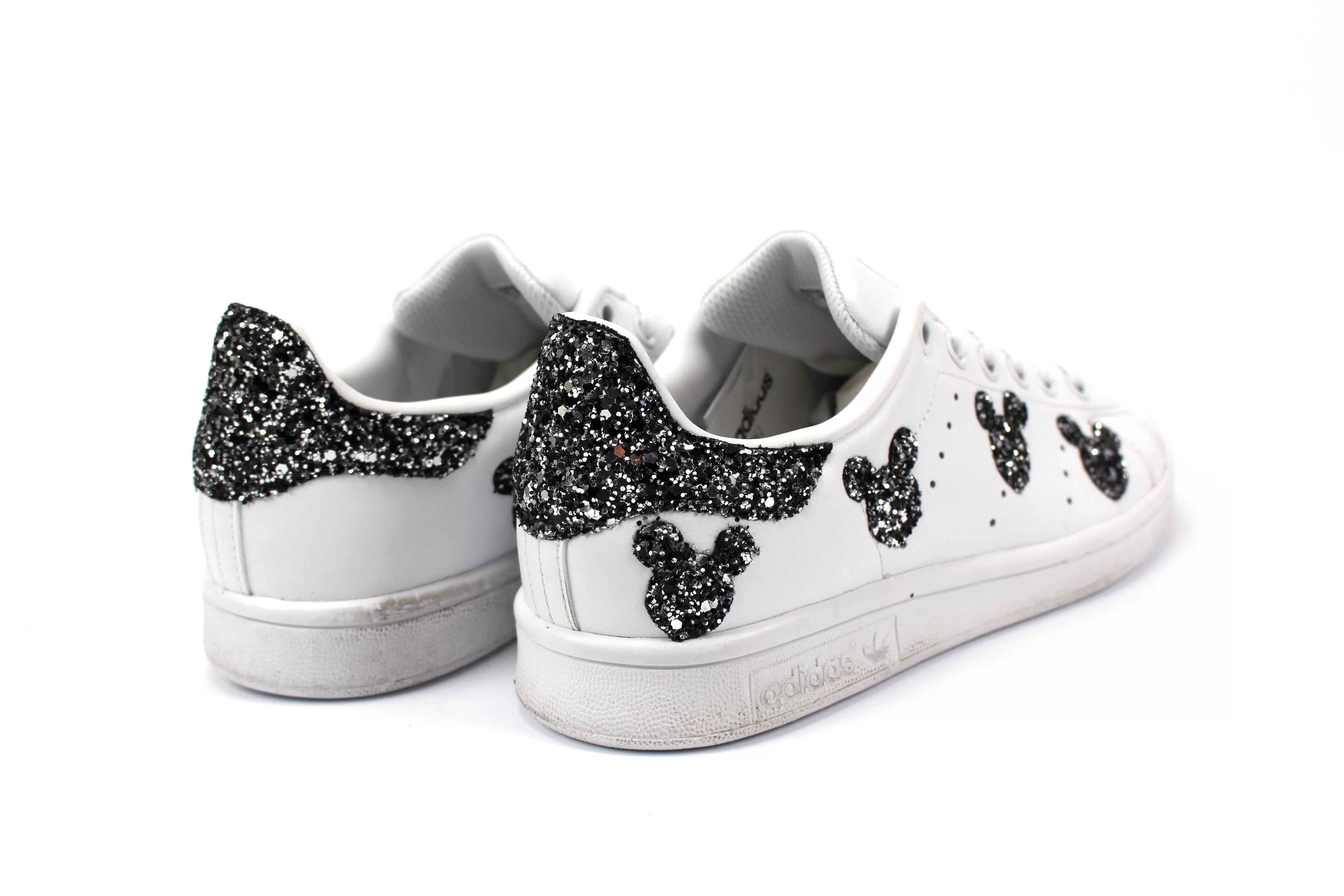 Adidas Stan Smith Topolini Black Silver Glitter