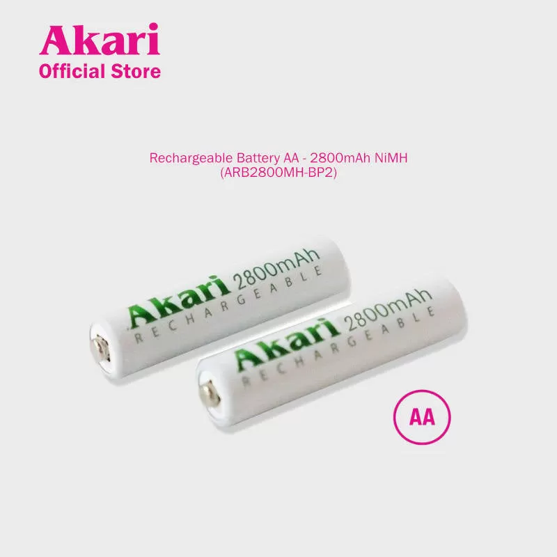 Akari Rechargeable Battery AA - 2800mAh NiMH (ARB2800MH-BP2)