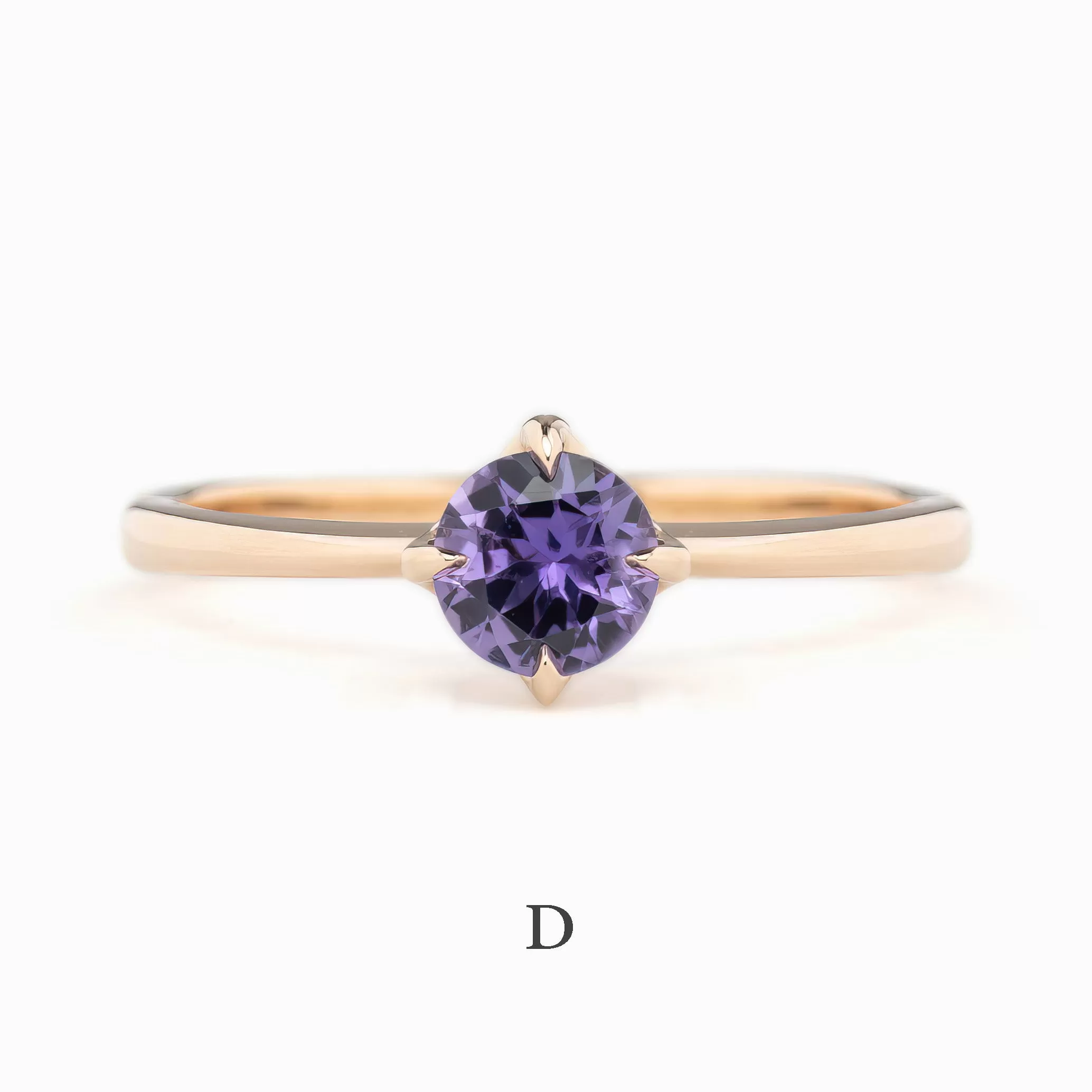 Alice Ring 5mm 0.60ct Umba Sapphire 14K Rose Gold