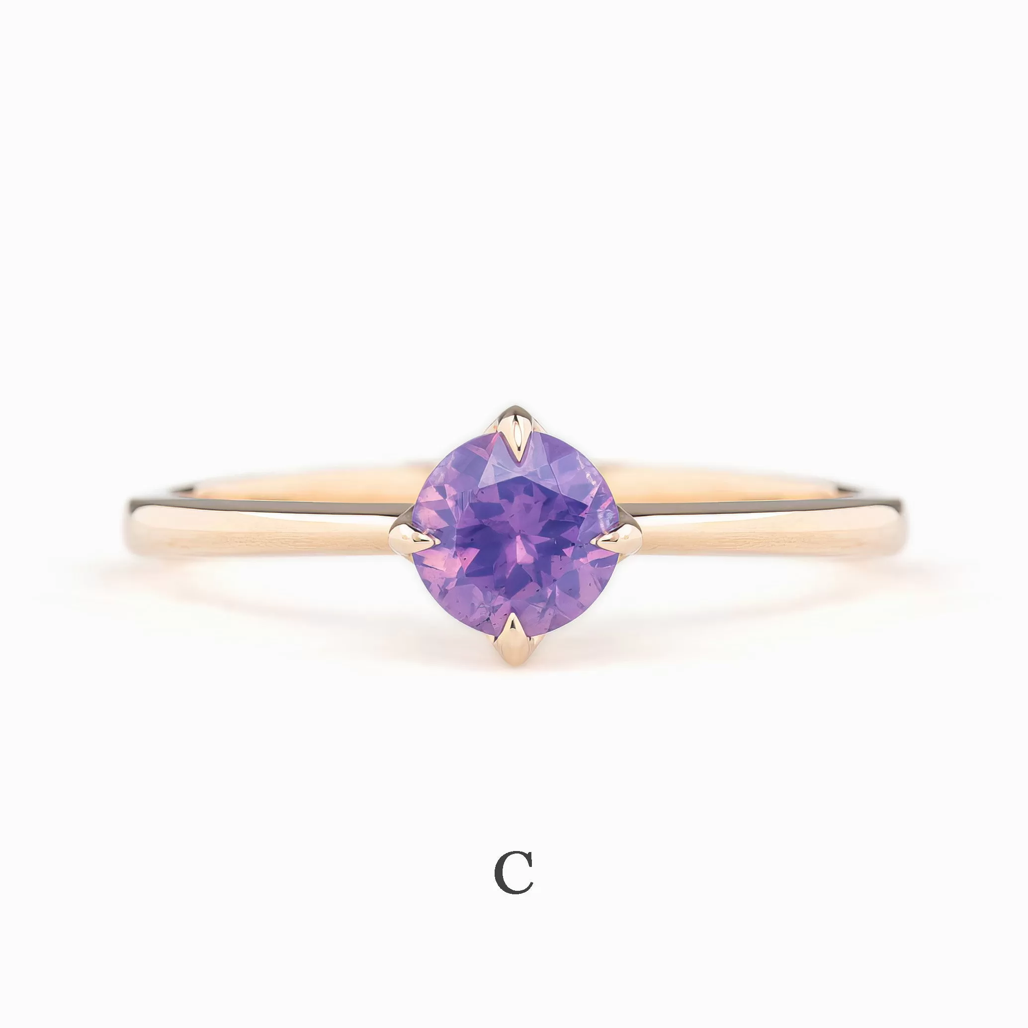 Alice Ring 5mm 0.60ct Umba Sapphire 14K Rose Gold