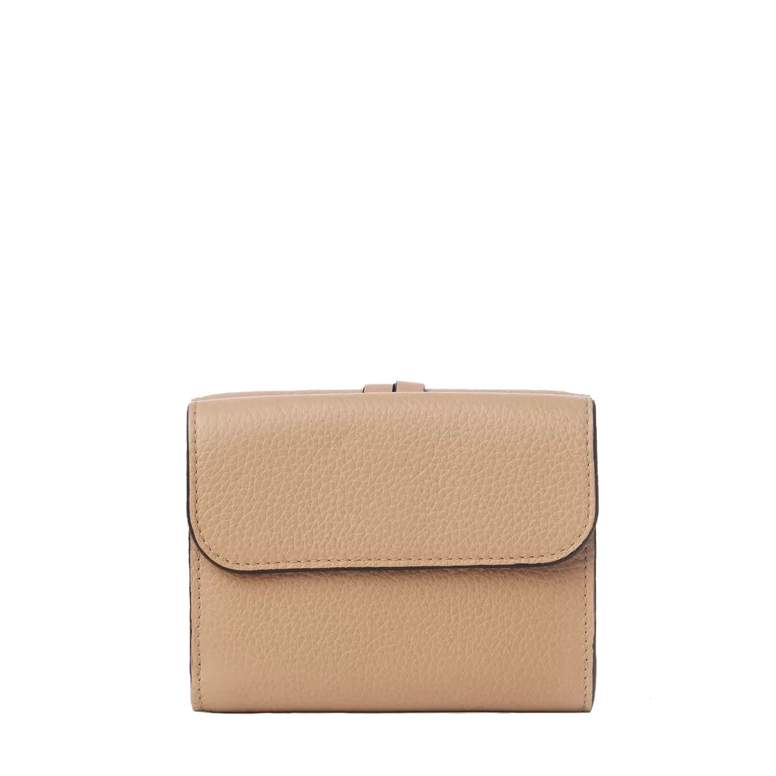 Alphabet Tri Fold Wallet, Light Tan