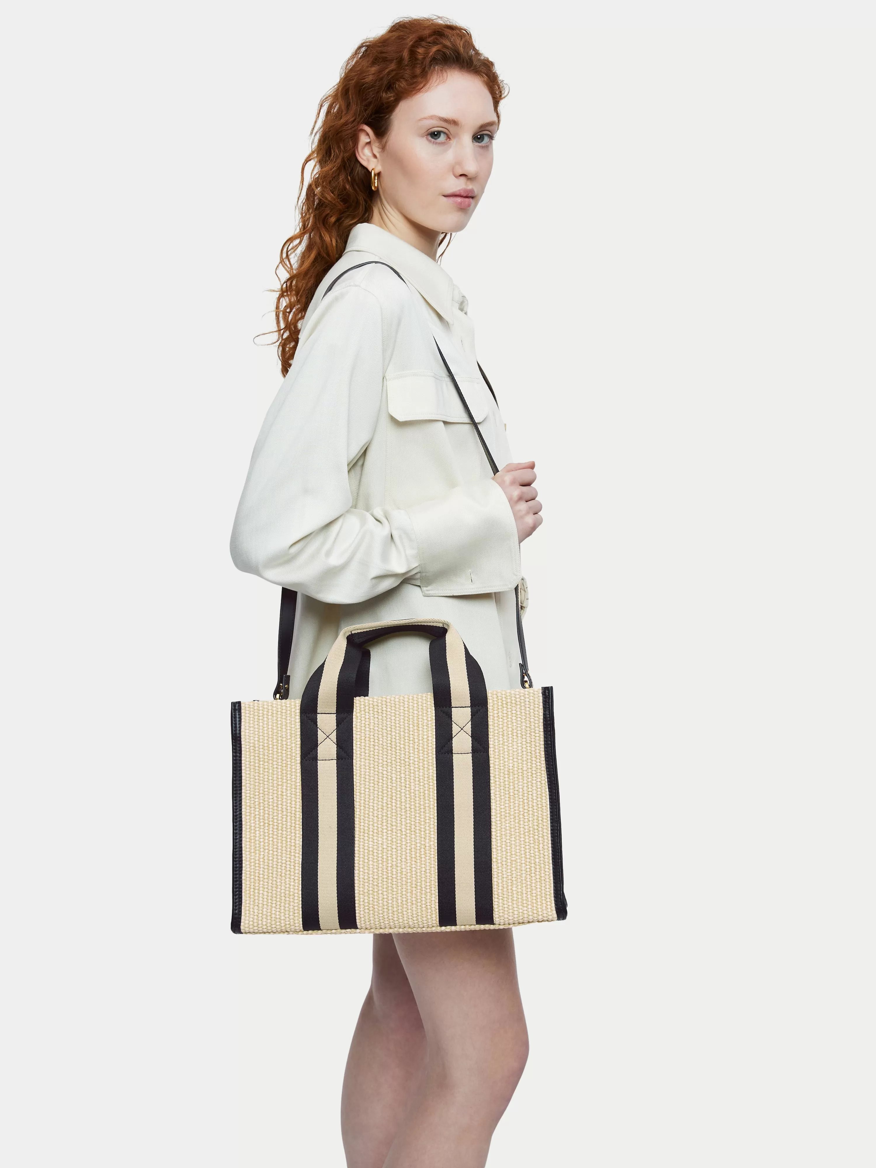 Athena Woven Tote | Cream