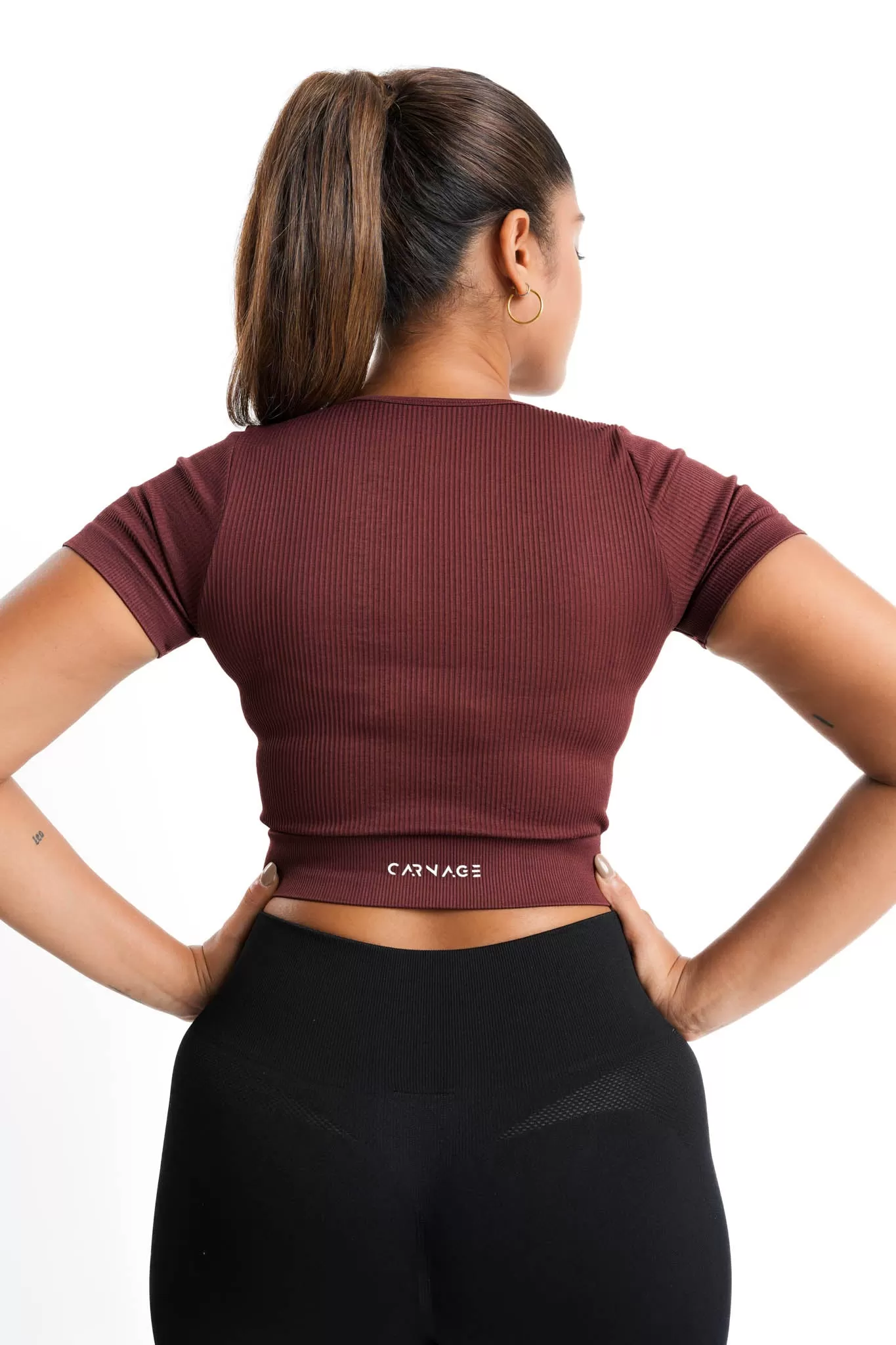 Athleisure V Neck Crop