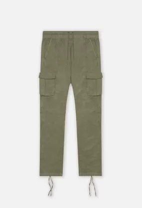 Back Sateen Cargo Pants / Olive