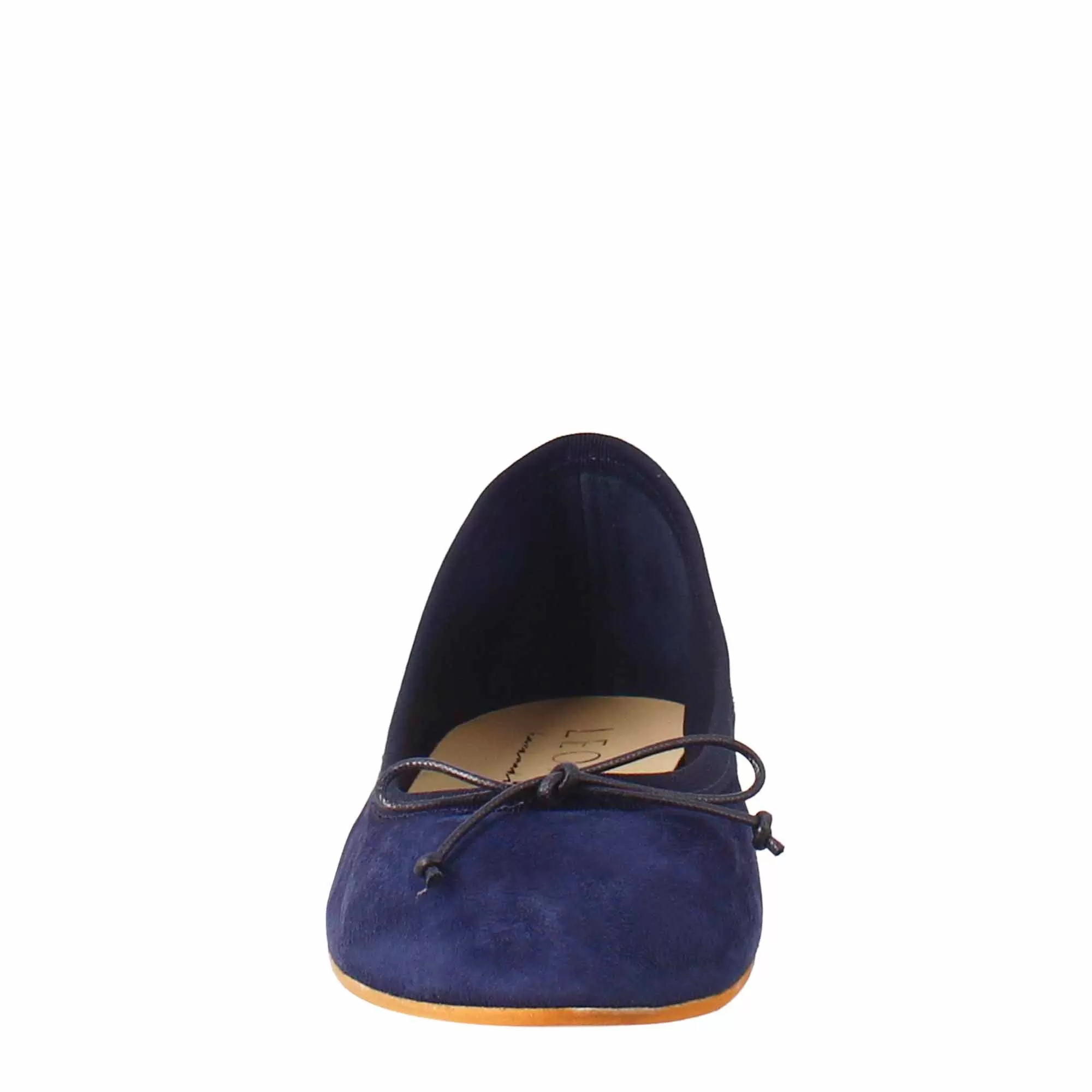 Ballerine leggere da donna color blu in camoscio sfoderate