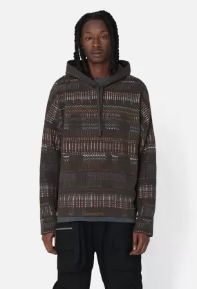 Bassett Knit Poncho / Charcoal X Multi