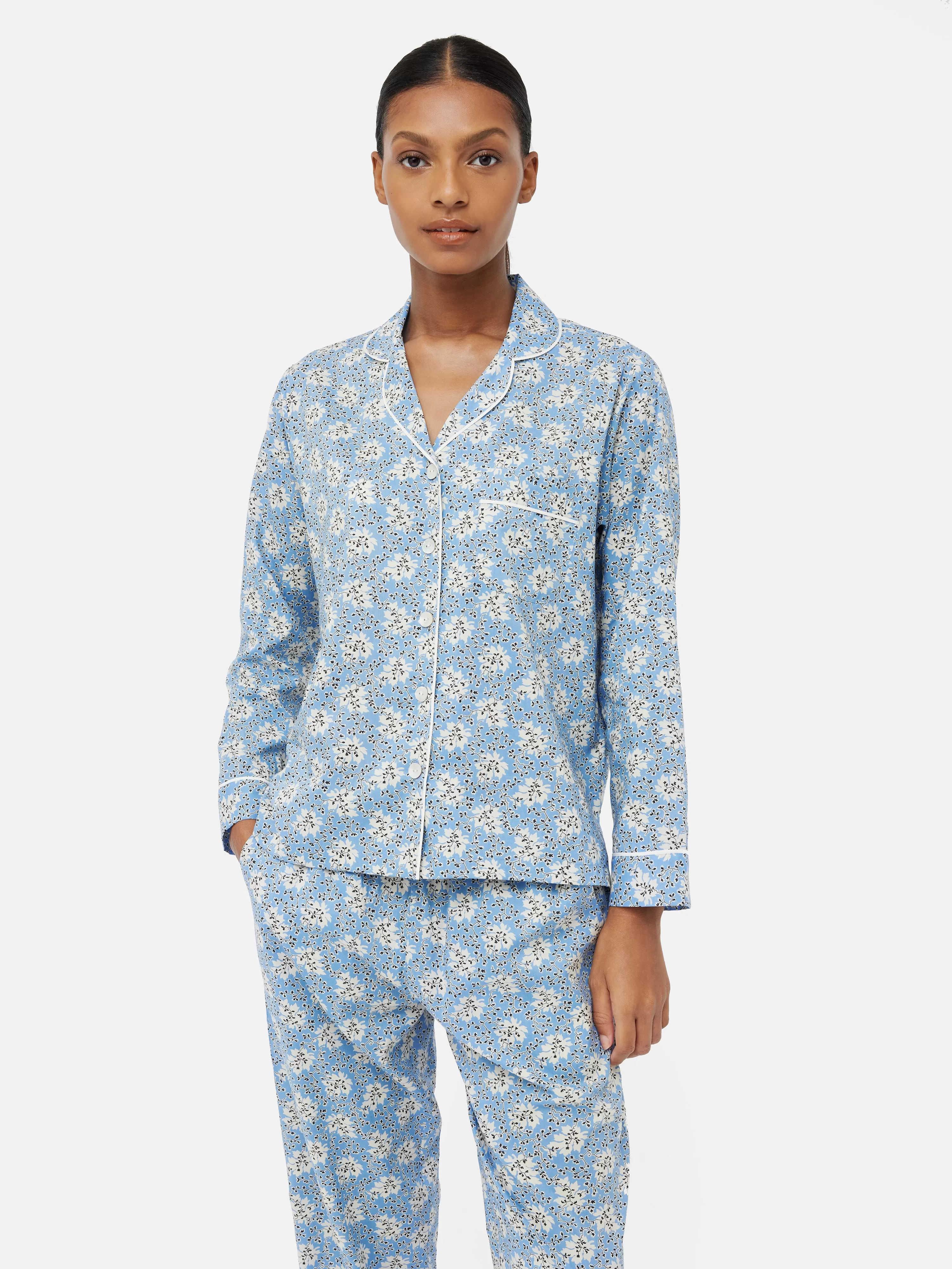 Block Leaf Pyjama | Blue