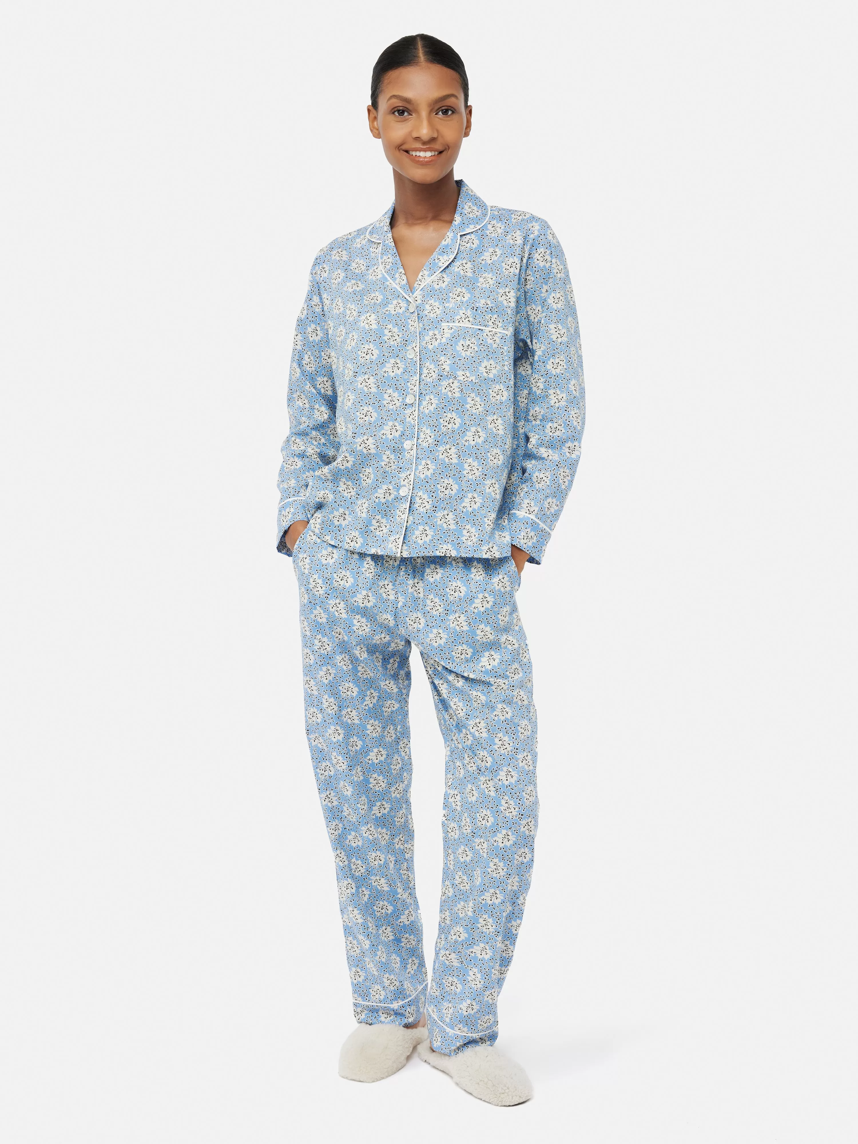 Block Leaf Pyjama | Blue