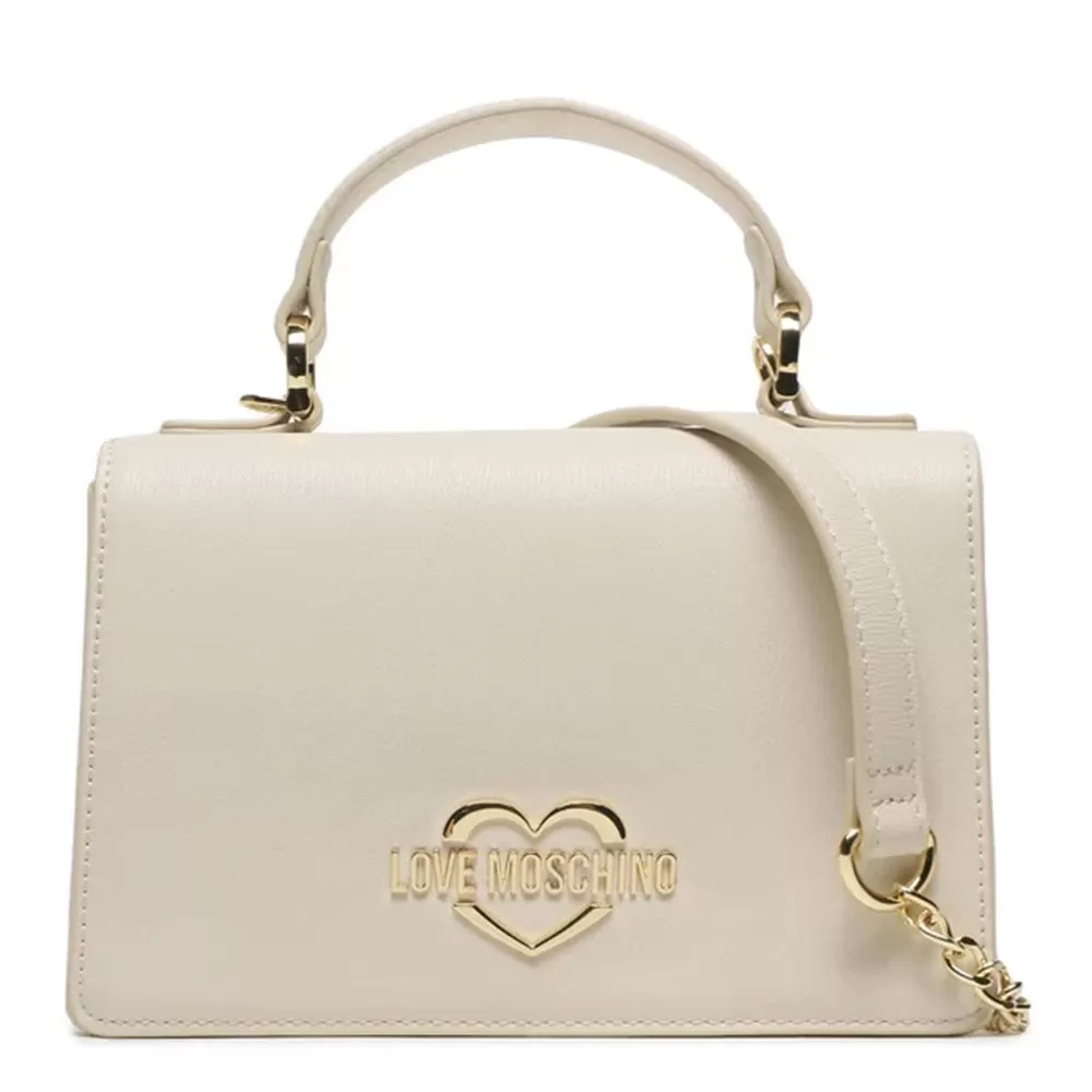 Borsa Donna a Mano con Micro Clutch LOVE MOSCHINO linea Hollies color Avorio