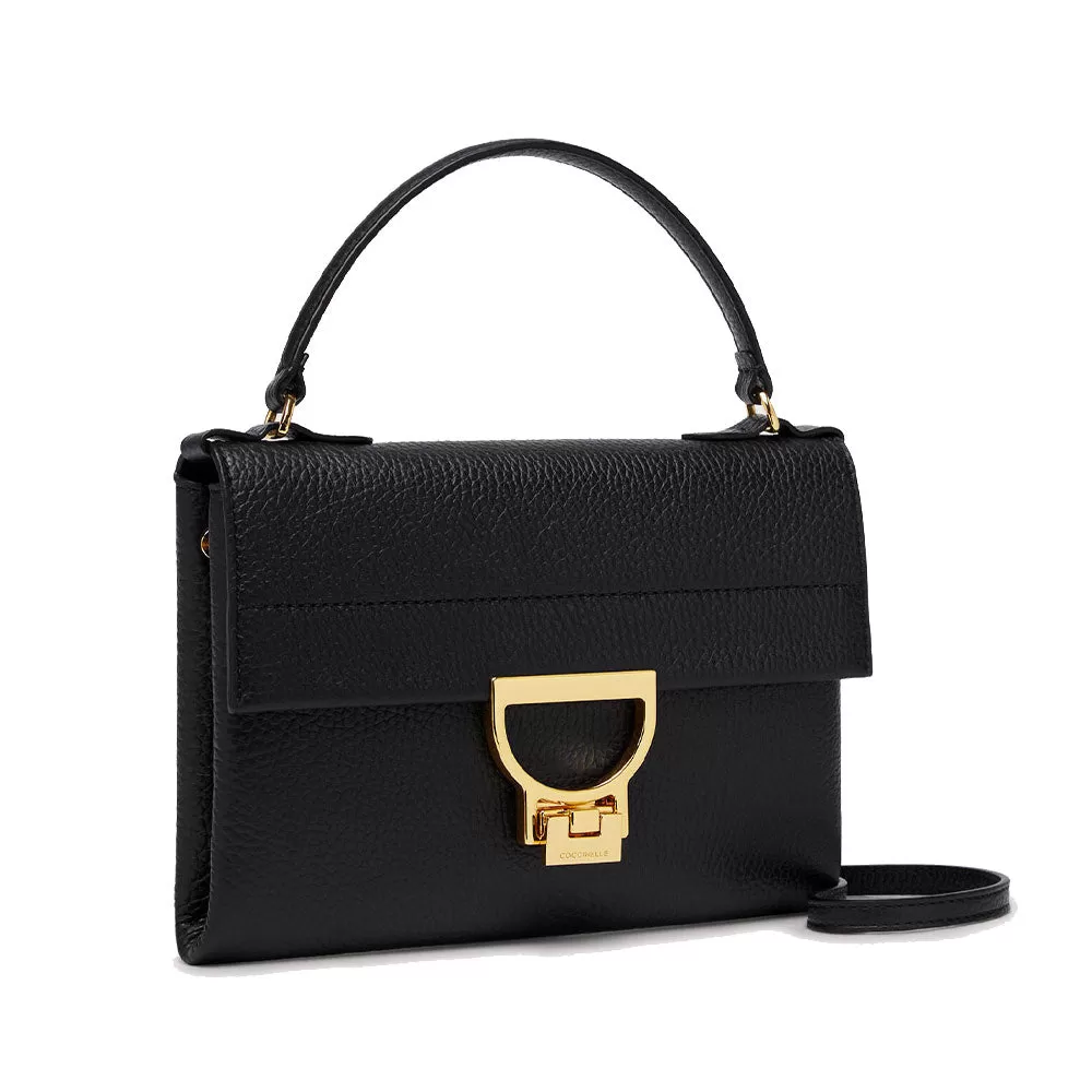 Borsa Donna a Mano con Tracolla COCCINELLE in Pelle Linea Arlettis Mini colore Nero