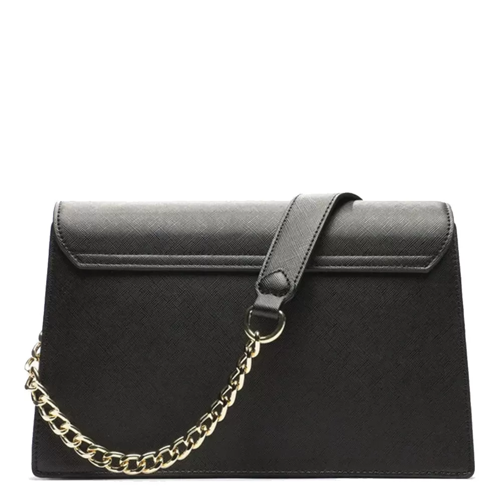 Borsa Donna a Spalla con Pattina LOVE MOSCHINO stampa Saffiano Nera