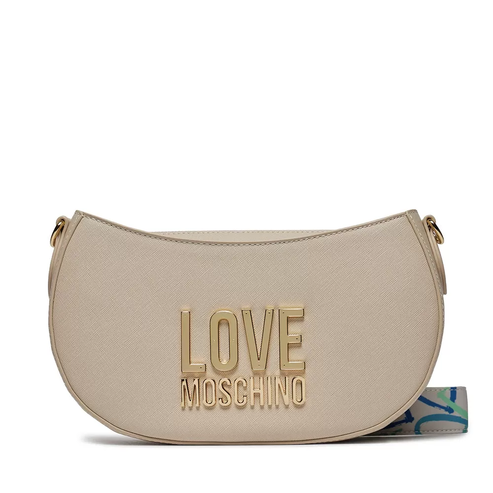 Borsa Donna a Spalla LOVE MOSCHINO linea Smart Daily Jelly Logo Avorio