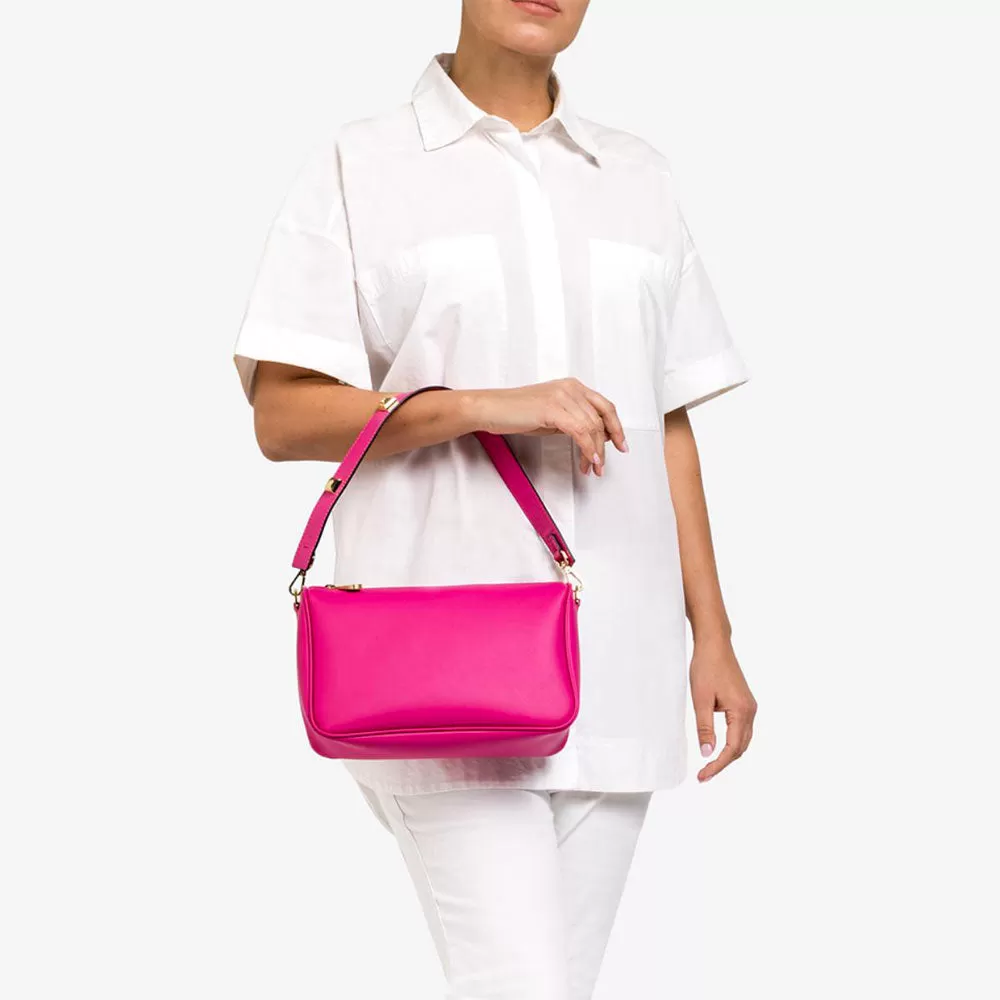 Borsa Donna a Spalla Media GUM linea Maxi Studs colore Pink Touch - Fuxia