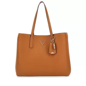 Borsa Donna a Spalla Shopper GUESS Linea Meridian colore Cognac