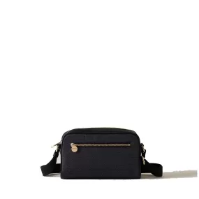 Borsa Donna a Tracolla Small BORBONESE linea Eco Line in Nylon OP Dark Black