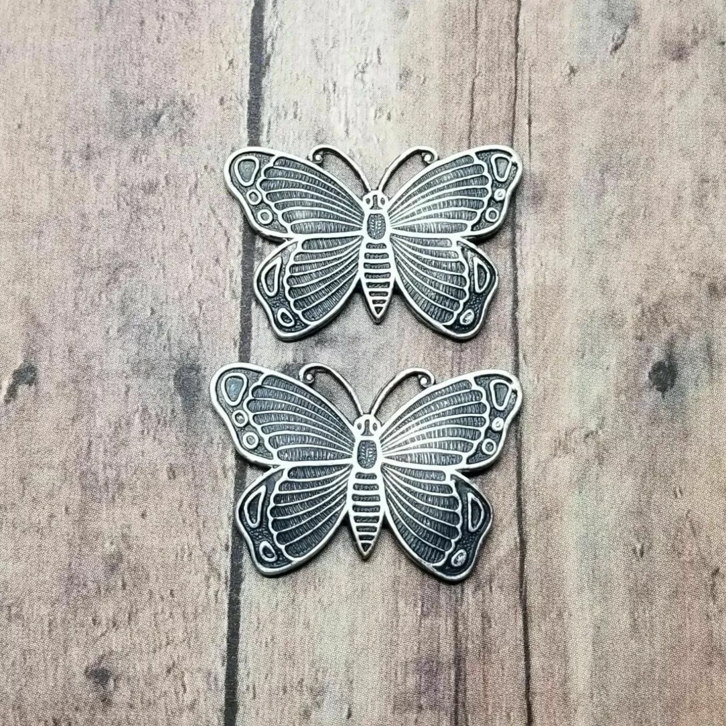 Brass Butterfly Findings x 2 - 135RAT.