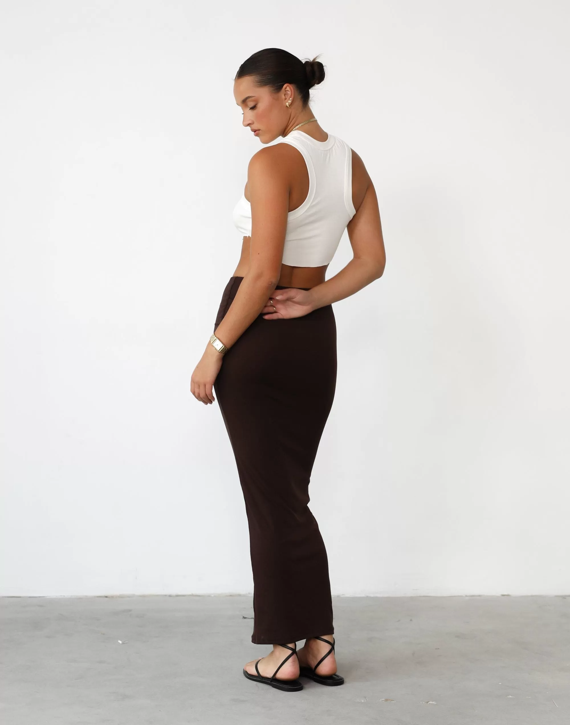 Broadway Maxi Skirt (Cocoa)