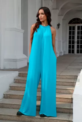 Chic Double Take Full Size Tie Back Cutout Sleeveless Jumpsuit for Women - Stylish and Comfortable One-Piece Outfit