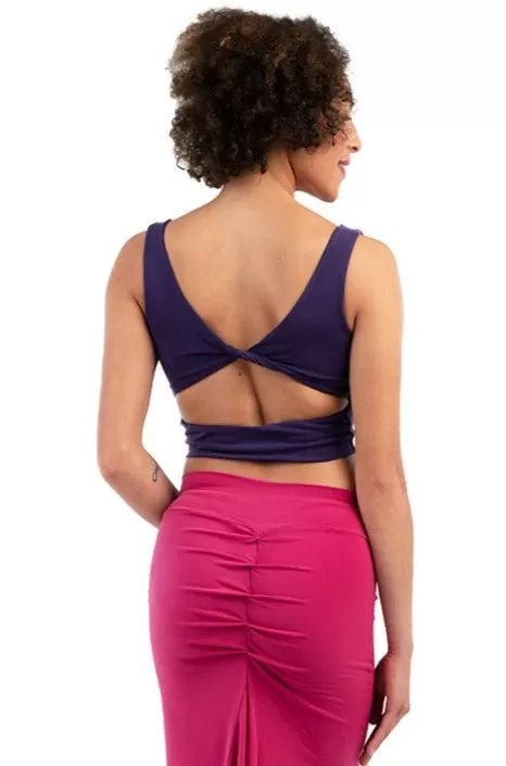 Crop Top with Cutout Twist Back