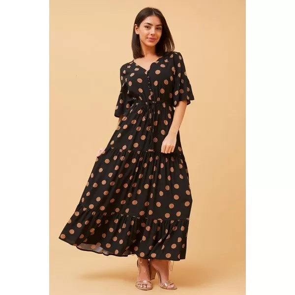 EDETTA POLKA DOT MAXI DRESS