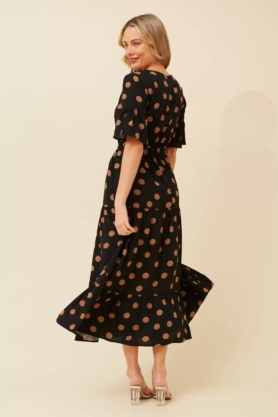 EDETTA POLKA DOT MAXI DRESS