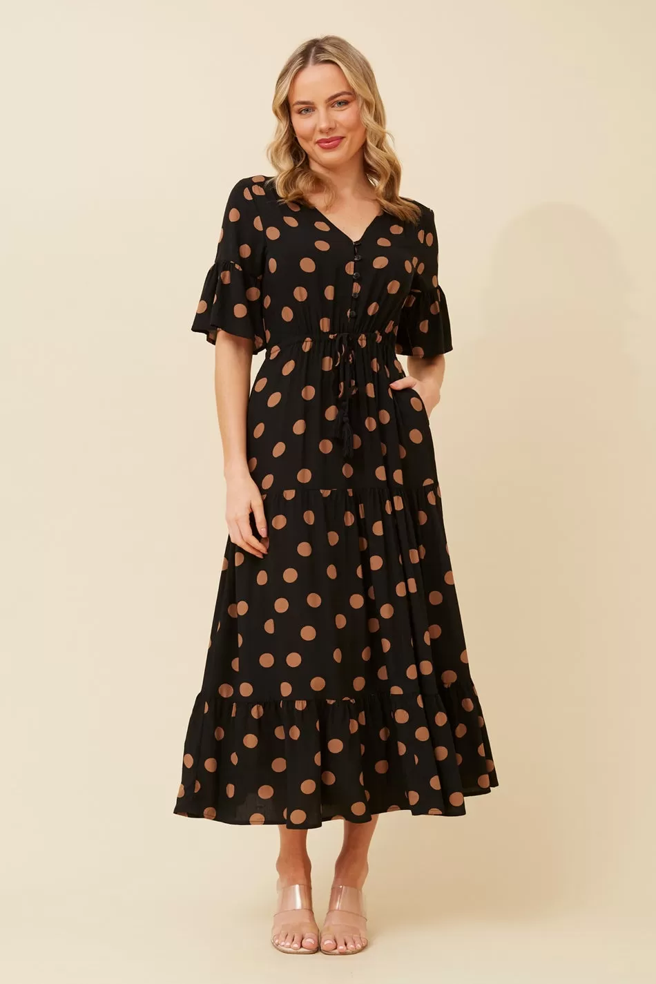 EDETTA POLKA DOT MAXI DRESS