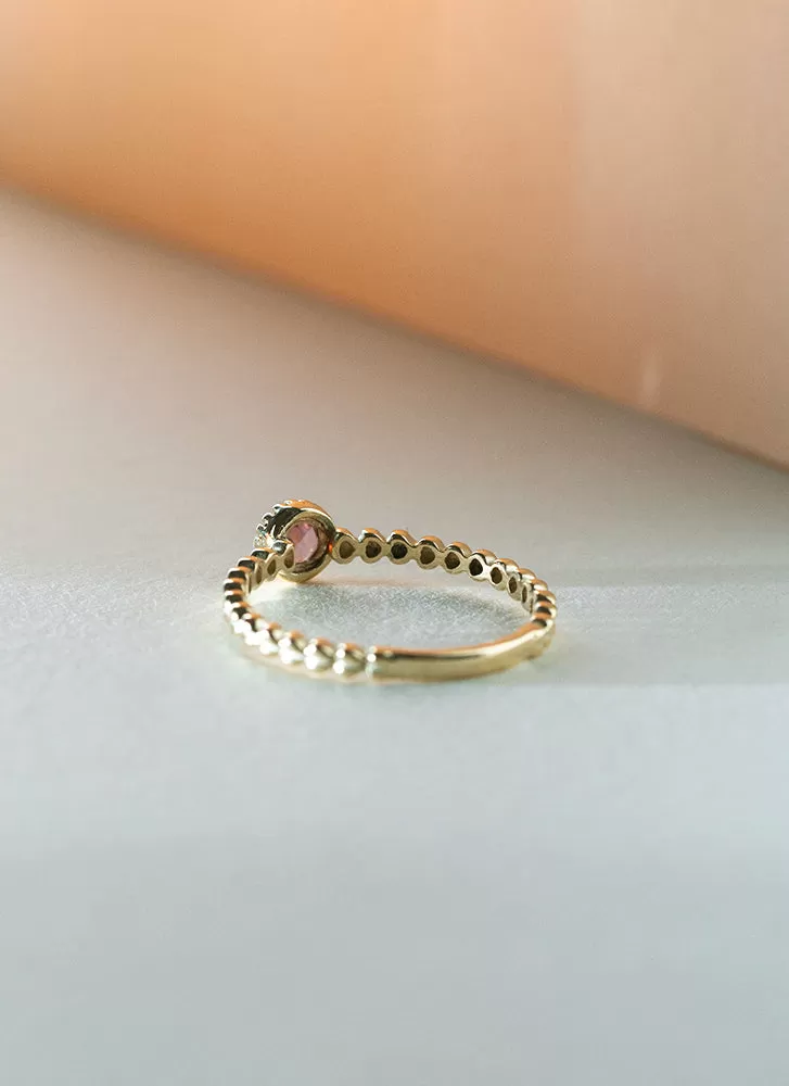 Edie tourmaline october birthstone ring 14k gold