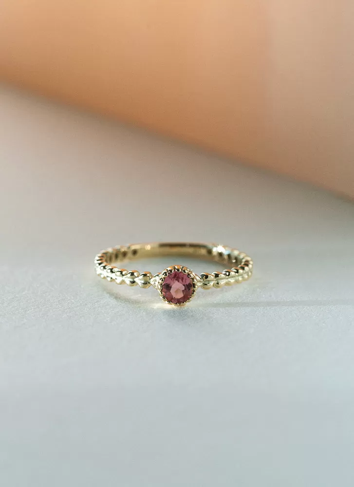 Edie tourmaline october birthstone ring 14k gold