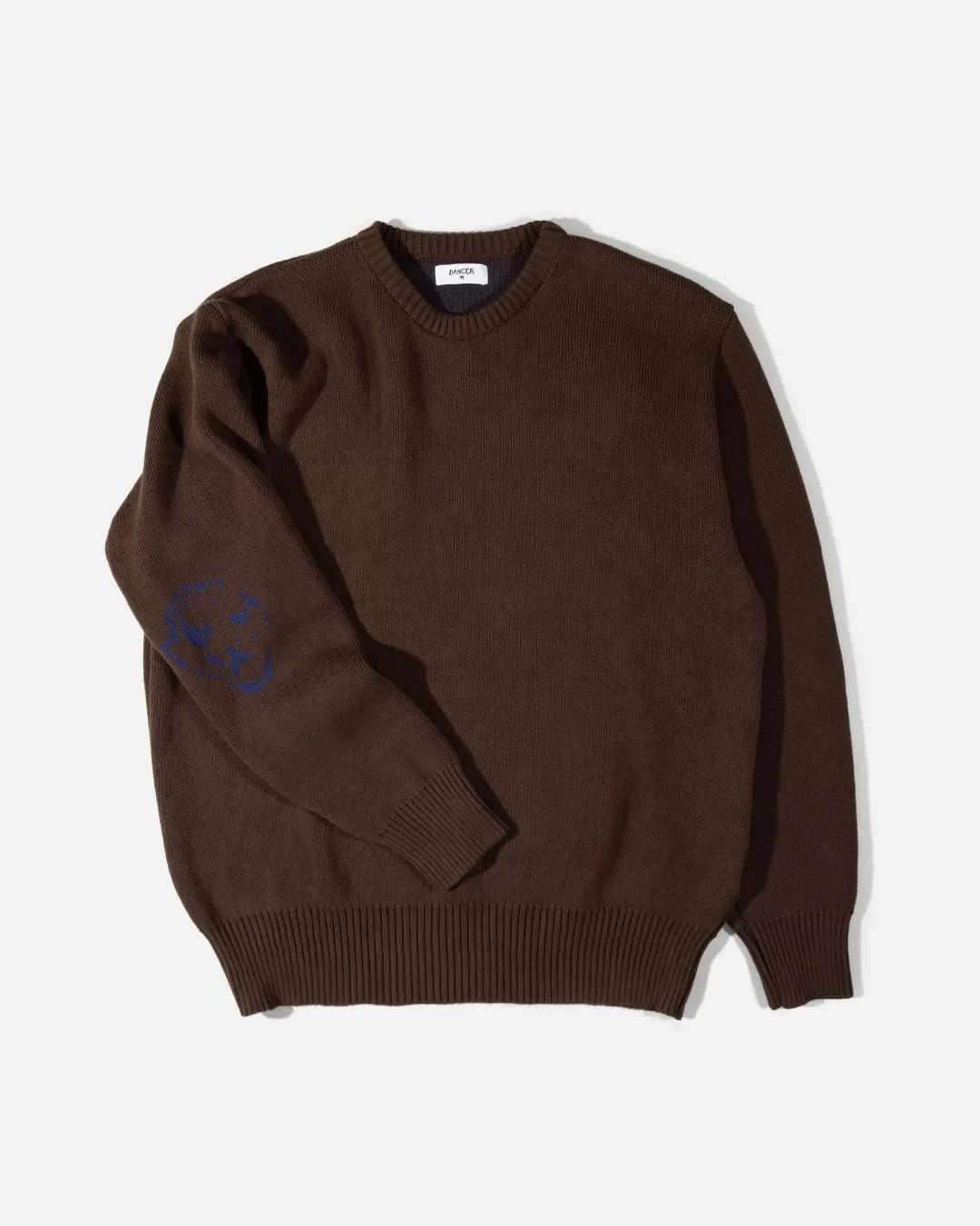 Elbow Logo Crew Knit - Brown