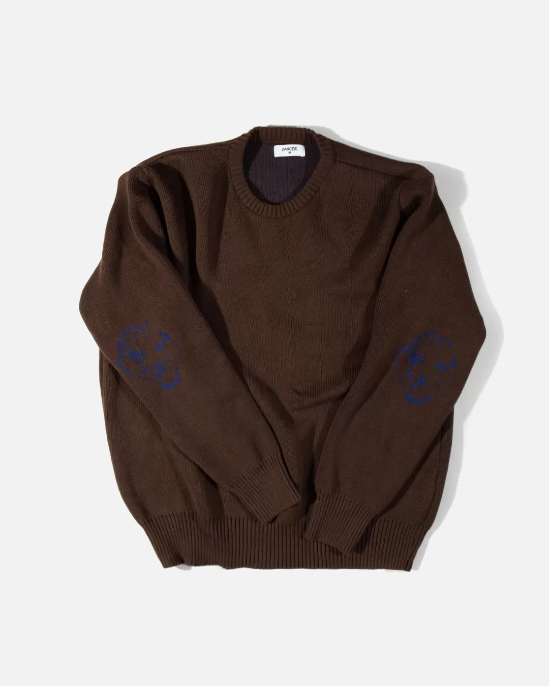 Elbow Logo Crew Knit - Brown