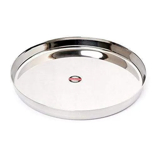 Embassy Chapti Beeding Khumcha Spl / Dinner Plate, Size 14, 30.5 cms (Pack of 2, Stainless Steel)