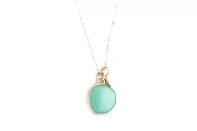 Faceted Chrysoprase Necklace