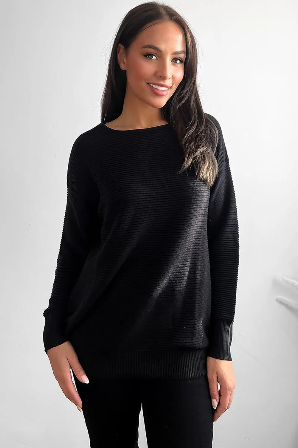 Flat Knit Scoop Neckline Pullover