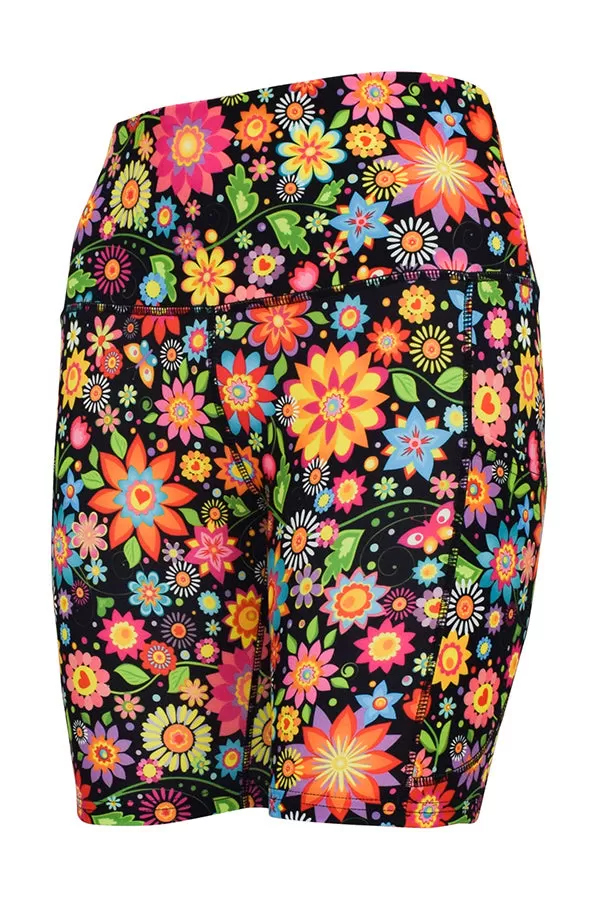 Flower Fiesta Shorts   Pockets