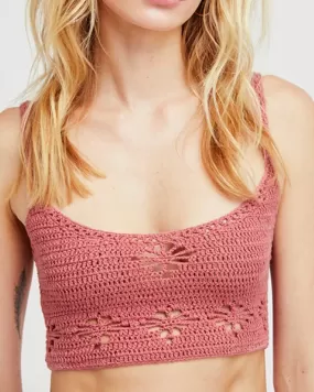 Free People Berkinette Crochet Bralette Crop Cami Top