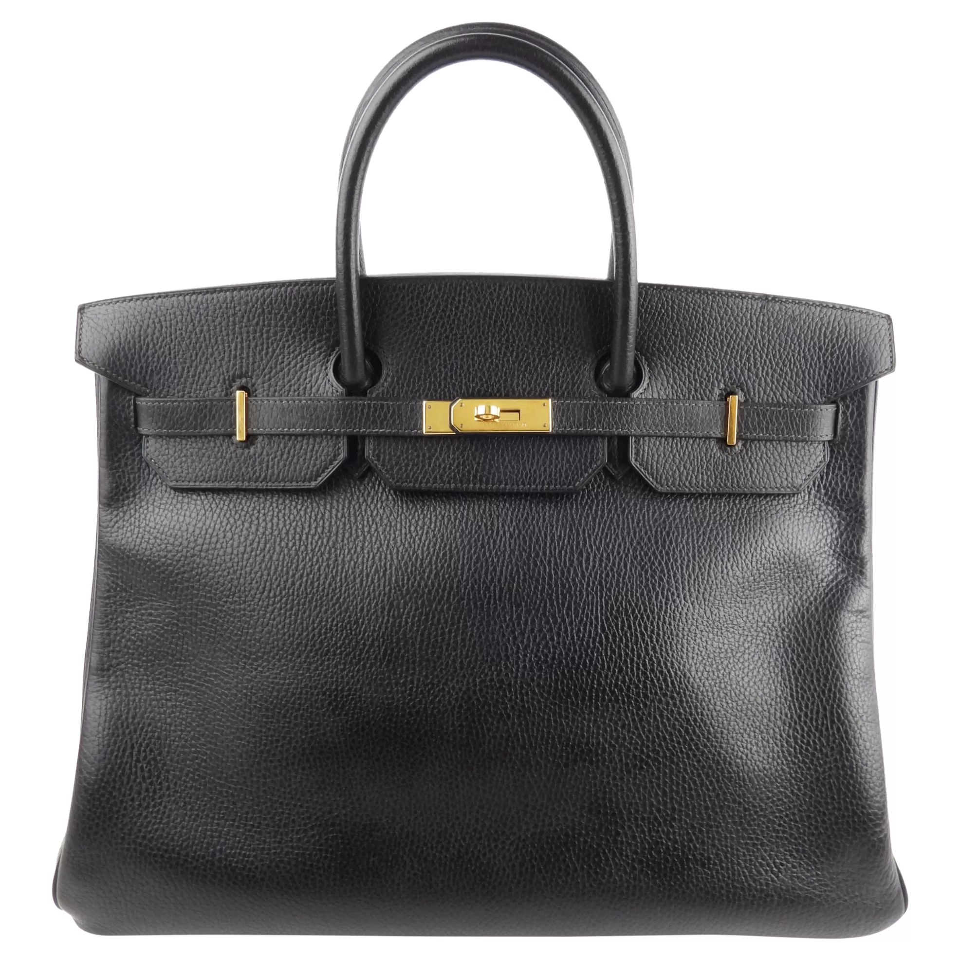 Hermes 1993 Vintage Birkin 40cm in Black Ardennes Leather with Gold Hardware