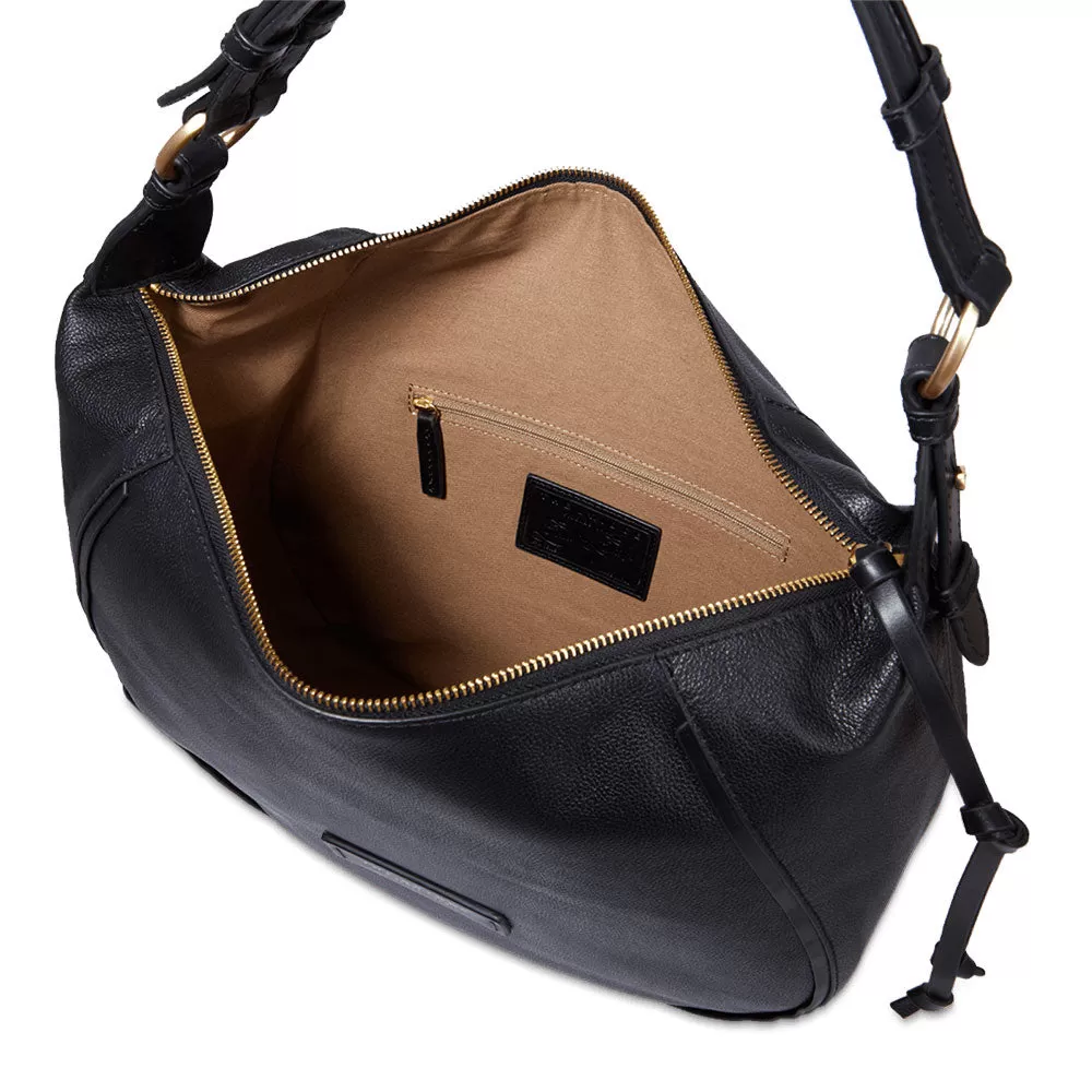 Hobo Bag Donna THE BRIDGE linea Domitilla in Pelle Nera