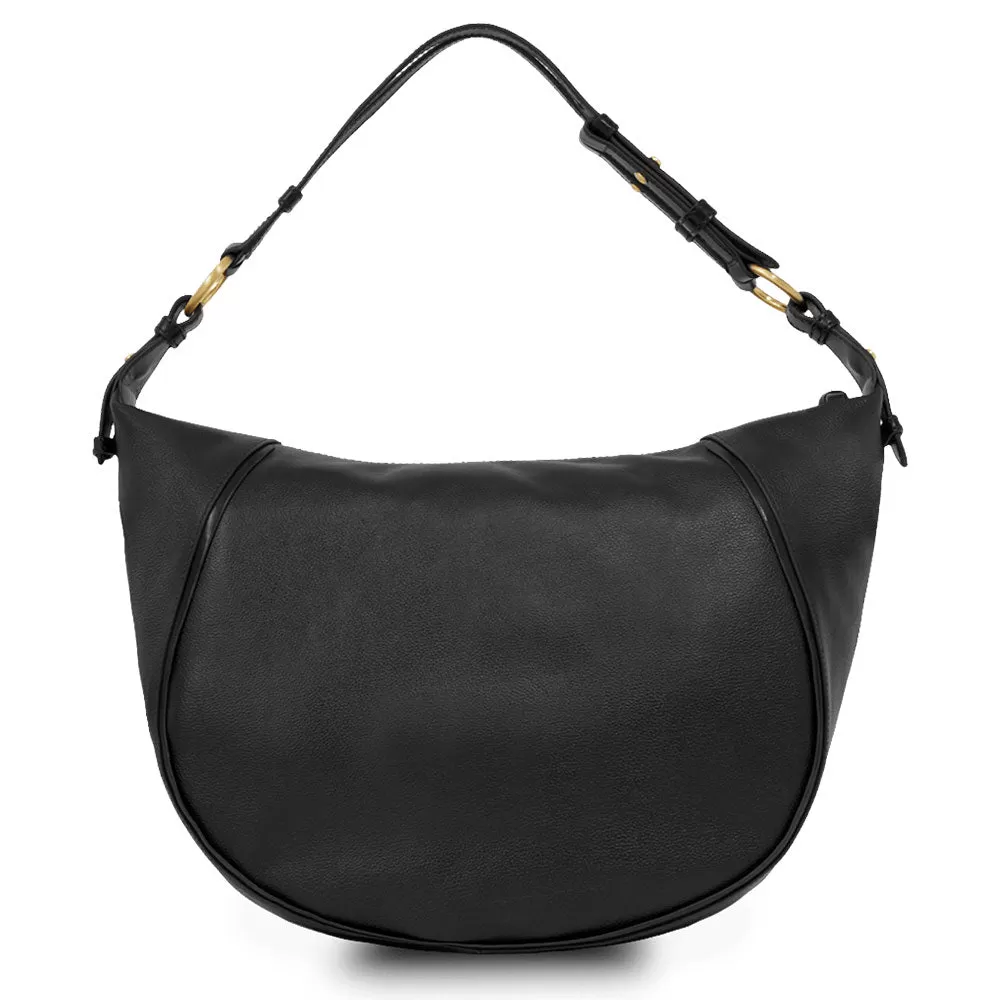 Hobo Bag Donna THE BRIDGE linea Domitilla in Pelle Nera