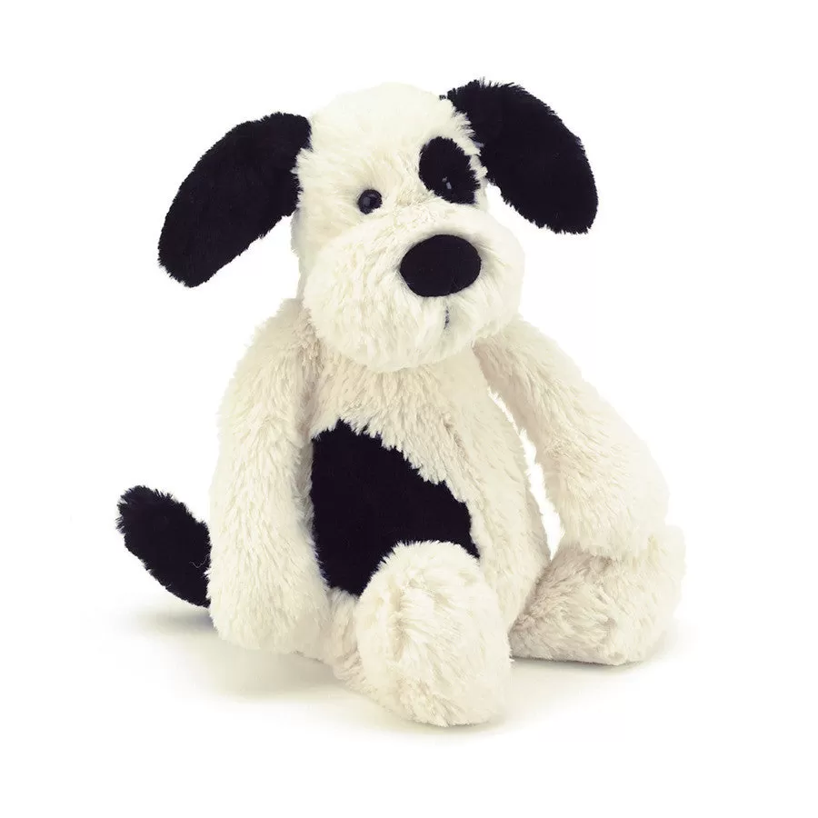 Jellycat Bashful Black & Cream Puppy Plush Stuffed Animal -Large