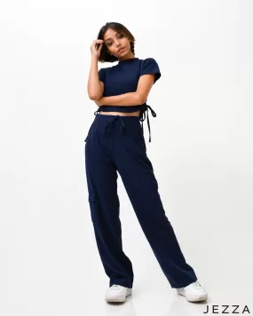 JEZZA Women's Matching Crop Top & Pant Set 51331/50031