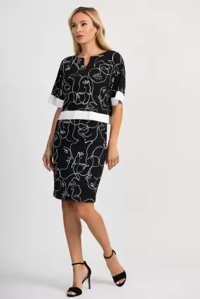 Joseph Ribkoff Abstract Print Dress - 201119