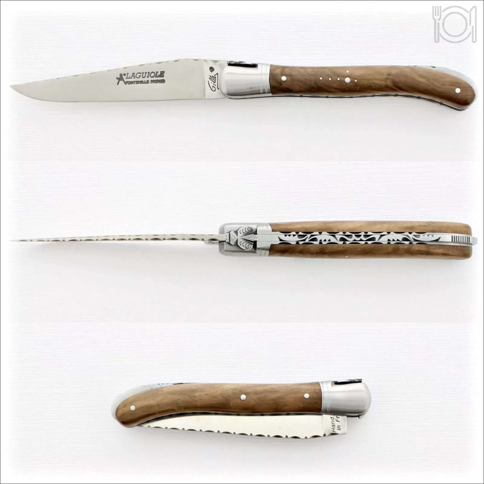 Laguiole Nature Guilloche Walnut Handle