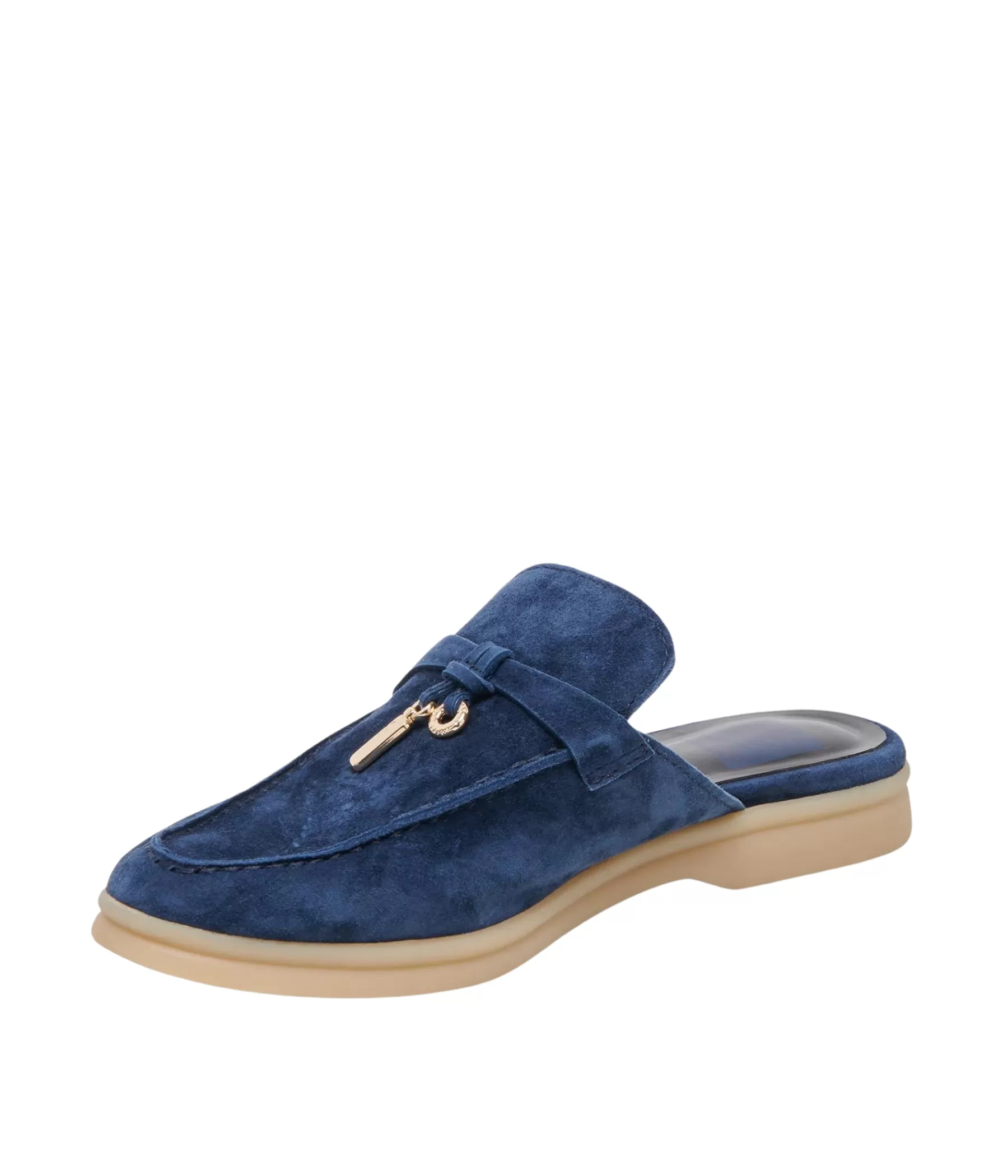 Lasail Flats in Navy Suede